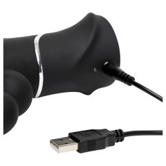   Happyrabbit Triple - akumulátorový stimulátor klitorisu a anální vibrátor (černý)