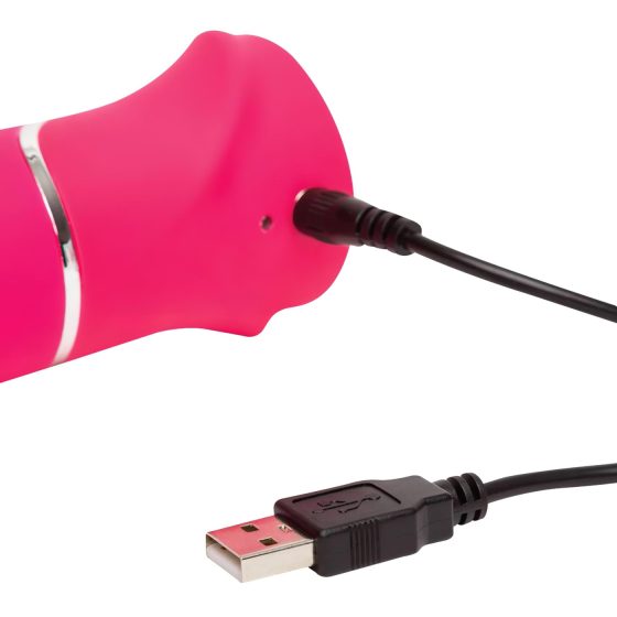 Happyrabbit Thrusting – nabíjecí vibrátor s raménkem na klitoris (růžový)