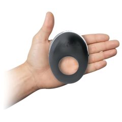   Hot Octopuss Atom - akumulátorový vibrační kroužek na penis (černý)