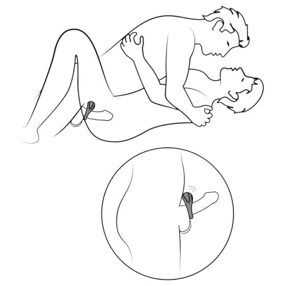 Hot Octopuss Atom - akumulátorový vibrační kroužek na penis (černý)