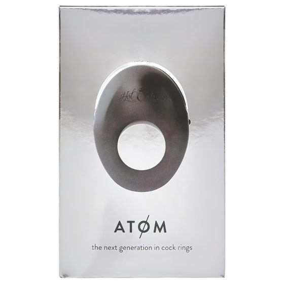 Hot Octopuss Atom - akumulátorový vibrační kroužek na penis (černý)