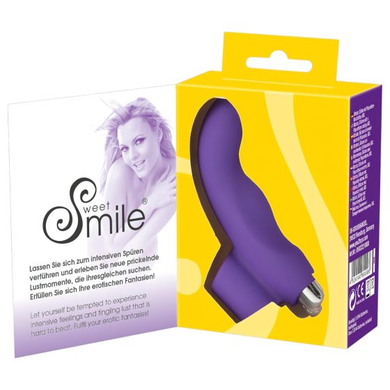 SMILE Prst - vlnkový silikonový prstový vibrátor (fialový)