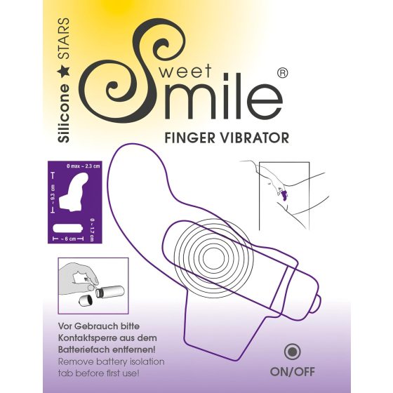 SMILE Prst - vlnkový silikonový prstový vibrátor (fialový)