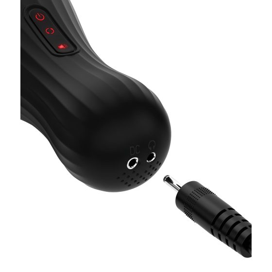 PDX Elite - masturbátor pro muže - rotační - průhledná/černá