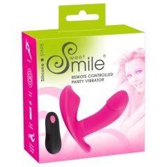   SMILE Kalhotky - akumulátorový, rádiově vysílaný připevnitelný vibrátor (růžový)