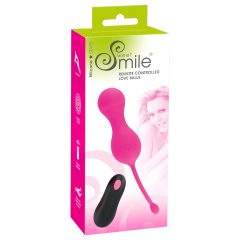   SMILE Love Balls - akumulátorové růžové vibrační vejce s dálkovým ovládáním