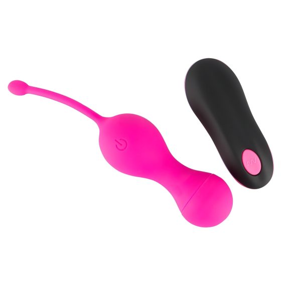 SMILE Love Balls - akumulátorové růžové vibrační vejce s dálkovým ovládáním