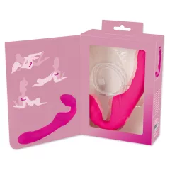   You2Toys - Double2Teaser - připínací vibrátor bez popruhů (růžový)