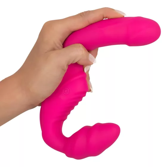 You2Toys - Double2Teaser - připínací vibrátor bez popruhů (růžový)
