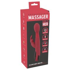   You2Toys Masér - pohybový, vyhřívaný vibrátor na bod G (červený)