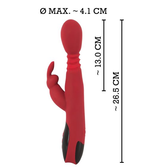 You2Toys Masér - pohybový, vyhřívaný vibrátor na bod G (červený)