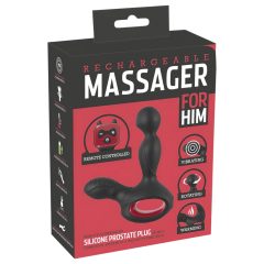   You2Toys Masážní strojek - rotační, hřejivý prostatický vibrátor (černý)