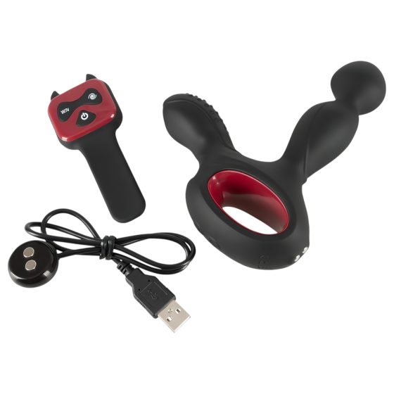 You2Toys Masážní strojek - rotační, hřejivý prostatický vibrátor (černý)