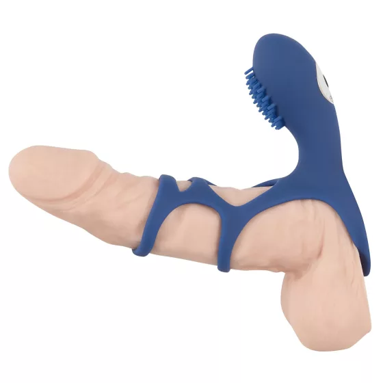 SMILE Couple - vibrační erekční kroužek na penis - dobíjecí, modrý
