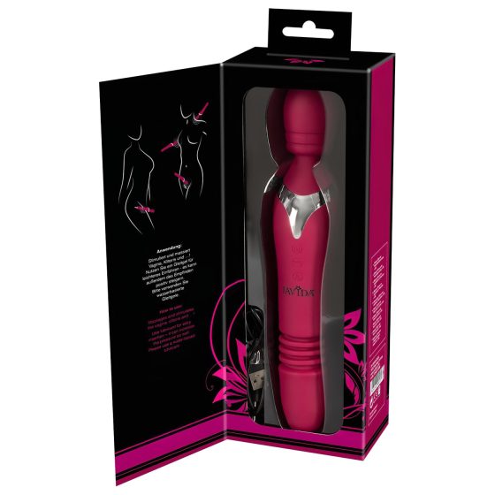 Javida Thrusting - 3v1 masážní vibrátor (červený)