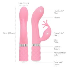   Pillow Talk Kinky – akumulátorový G-bod vibrátor se 2 motory (růžový)