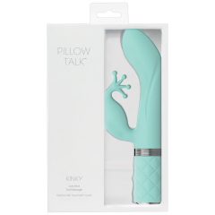   Pillow Talk Kinky - dobíjecí G-bod vibrátor se 2 motory (tyrkysový)