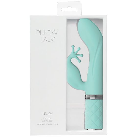 Pillow Talk Kinky - dobíjecí G-bod vibrátor se 2 motory (tyrkysový)