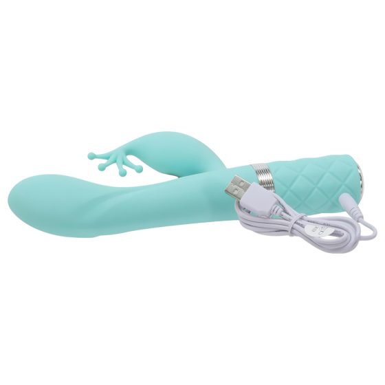 Pillow Talk Kinky - akumulátorový, 2 motorový G-bod vibrátor (tyrkysový)