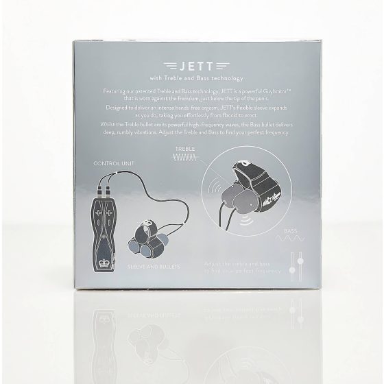 HOT Octopuss JETT - 2 motorový žaludový vibrátor (černý)