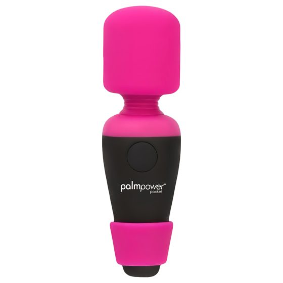 PalmPower Pocket Wand - mini masážní vibrátor (růžovo-černý)
