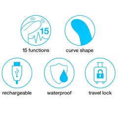   Happyrabbit Curve Slim - vibrátor s výčnělkem na klitoris - voděodolný - růžový