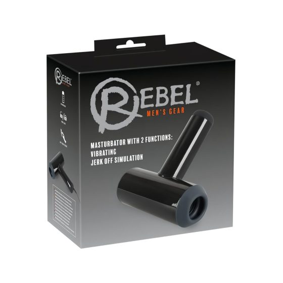 Rebel - akumulátorová, pohyblivá, vibrační masturbátor (černá)
