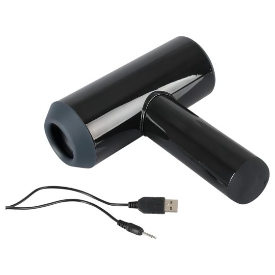 Rebel - masturbátor s vibrací a pohybem nahoru a dolů - akumulátor, černý