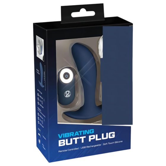 You2Toys - anální vibrátor - dobíjecí, dálkové ovládání - modrý