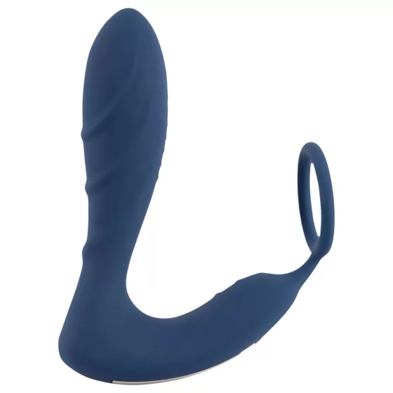You2Toys - anální vibrátor s erekčním kroužkem na penis - modrý
