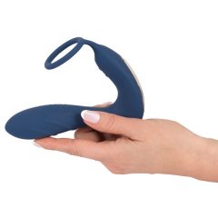   You2Toys Prostata Plug - nabíjecí anální vibrátor s kroužkem na penis a dálkovým ovladačem (modrý)