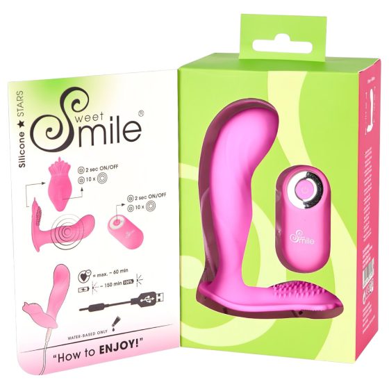 SMILE G-Spot Kalhotky - akumulátorový, rádiově řízený vibrátor (růžový)