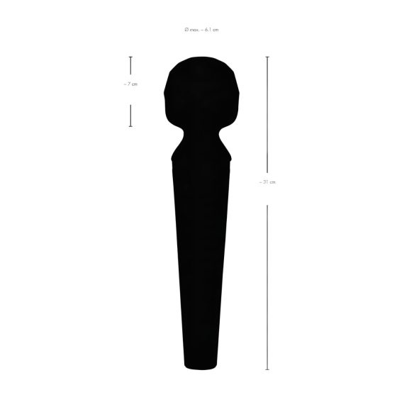 You2Toys Power Wand - akumulátorový masážní vibrátor (černý)