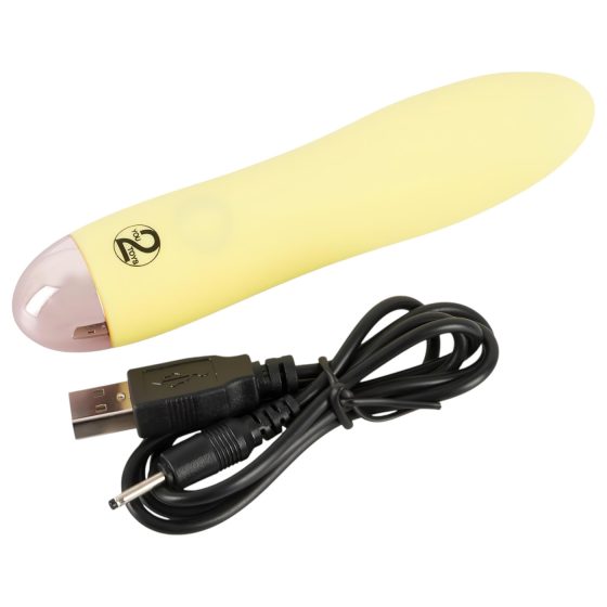 Cuties Mini Yellow - akumulátorový silikonový vibrátor (žlutý)