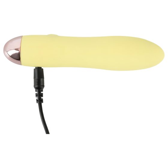 Cuties Mini Yellow - akumulátorový silikonový vibrátor (žlutý)