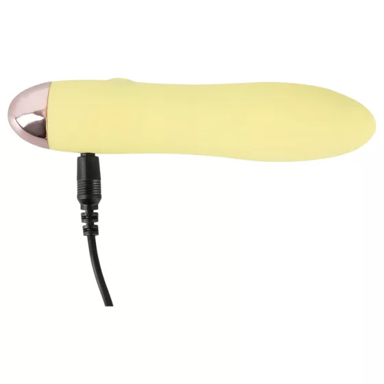 Cuties Mini Yellow - akumulátorový silikonový vibrátor (žlutý)