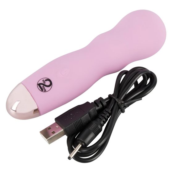 Cuties Mini Rose - akumulátorový, vlnitý vibrátor (růžový)