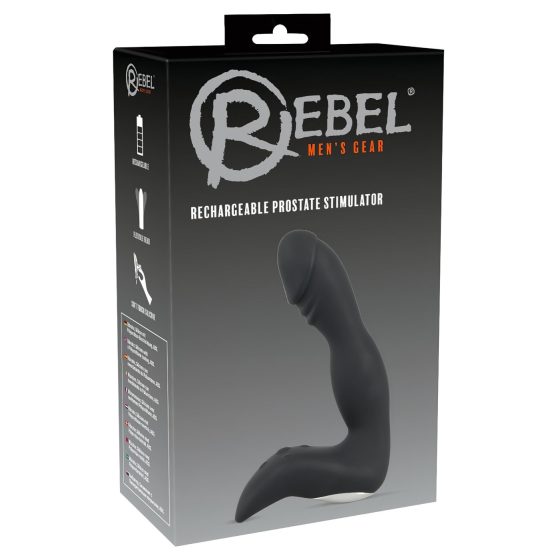 Rebel - akumulátorový prostatický vibrátor ve tvaru penisu (černý)