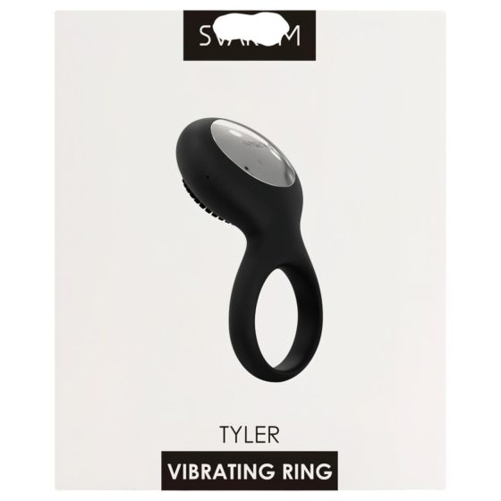 Svakom Tyler - nabíjecí, vodotěsný, vibrační kroužek na penis (černý)