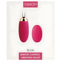   Svakom Elva - dobíjecí, dálkově ovládané vibrační vajíčko (červené)