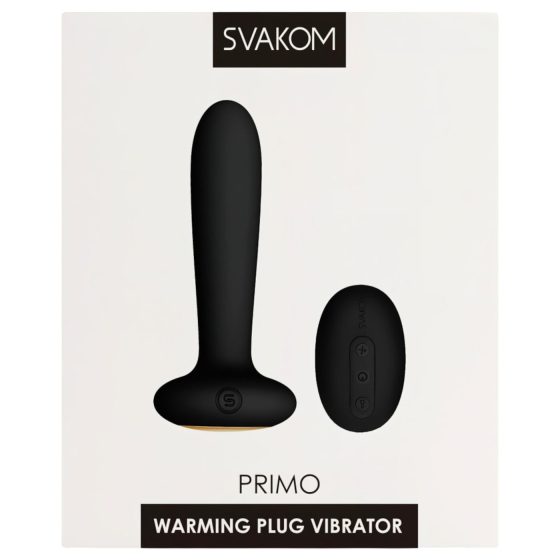 Svakom Primo – dobíjecí, vodotěsný, vyhřívaný anální vibrátor (černý)