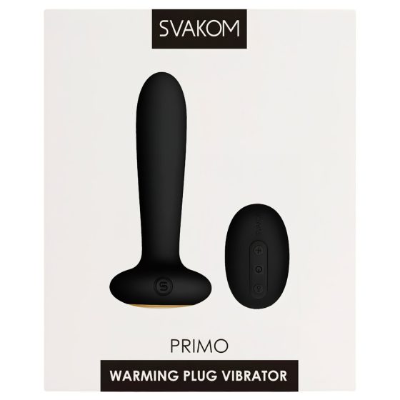 Svakom Primo – dobíjecí, vodotěsný, vyhřívaný anální vibrátor (černý)