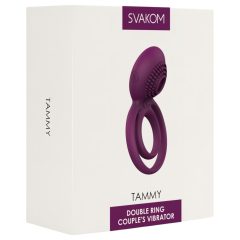   Svakom Tammy - dobíjecí vibrační kroužek na penis a varlata (fialový)