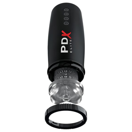 PDX Elite Moto Bator 2 - sání a pohybující se umělá vagína (černá)