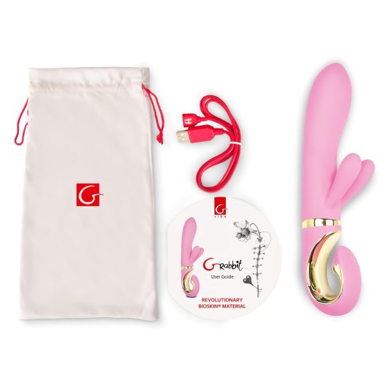 G-Vibe GRabbit – akumulátorový, 3 motory G-bod vibrátor (růžový)