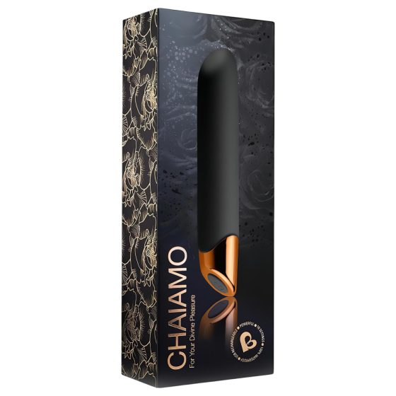 Chaiamo - nabíjecí, vodotěsný klasický vibrátor (černý)