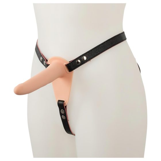 You2Toys - Strap-On - dobíjecí, připínací vibrátor (přírodní)