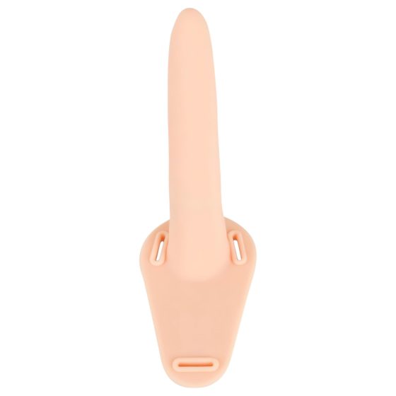 You2Toys - Strap-On - dobíjecí, připínací vibrátor (přírodní)