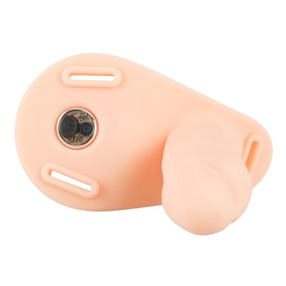 You2Toys - Strap-On - připínací dvojitý vibrátor (přírodní)