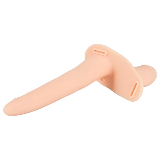 You2Toys - Strap-On - připínací dvojitý vibrátor (přírodní)